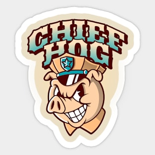 Cuphead Vintage Cartoons Chief Hog Sticker